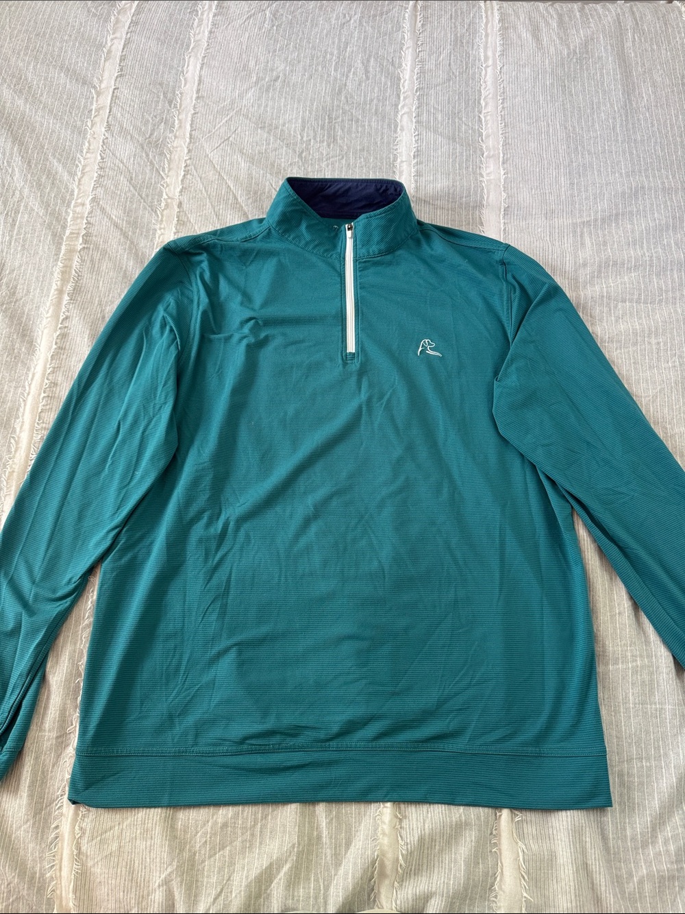 Rhoback Teal Quarter-Zip Lightweight Pullover